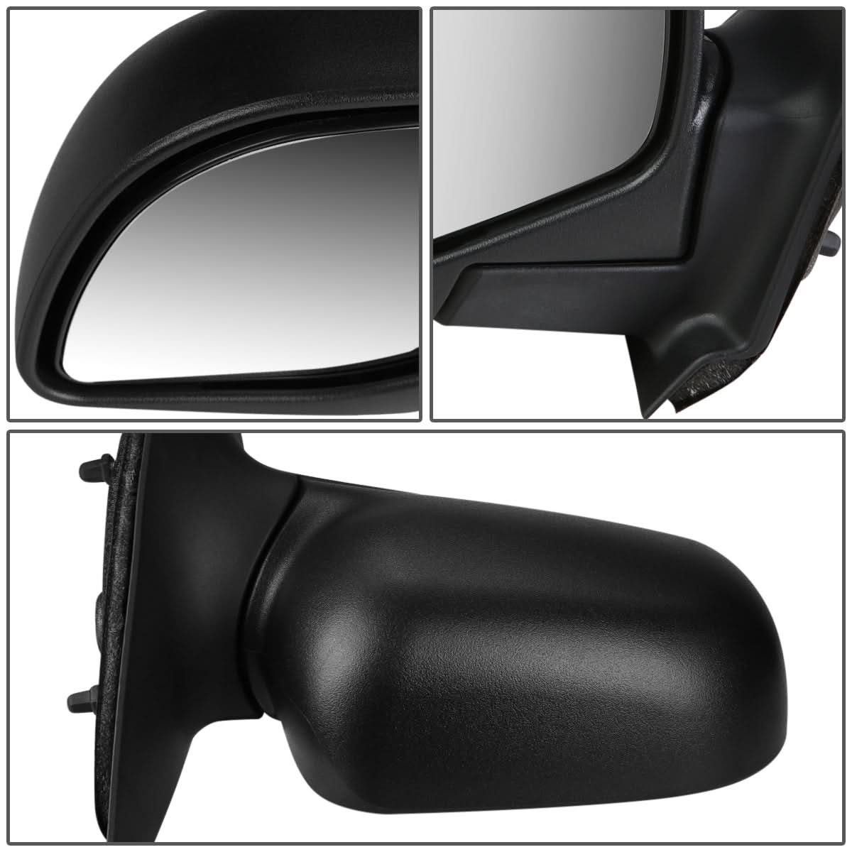 96-03 Ford Ranger Manual Side Mirror - Textured Black Right