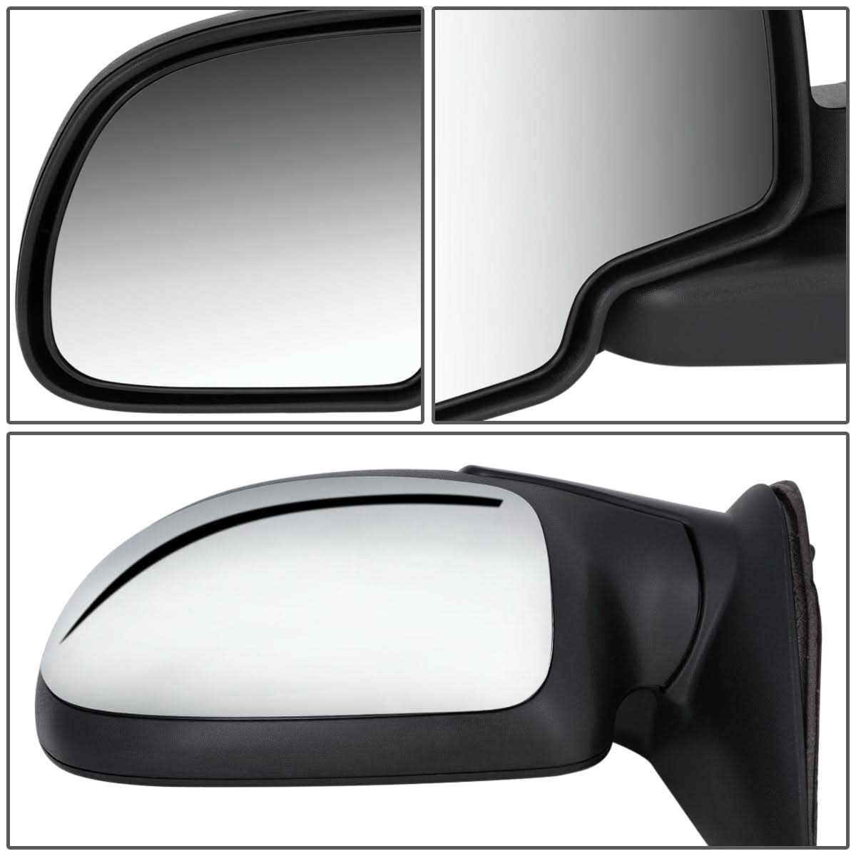 99-02 Chevy Silverado GMC Sierra Powered Side Mirror - Black Left