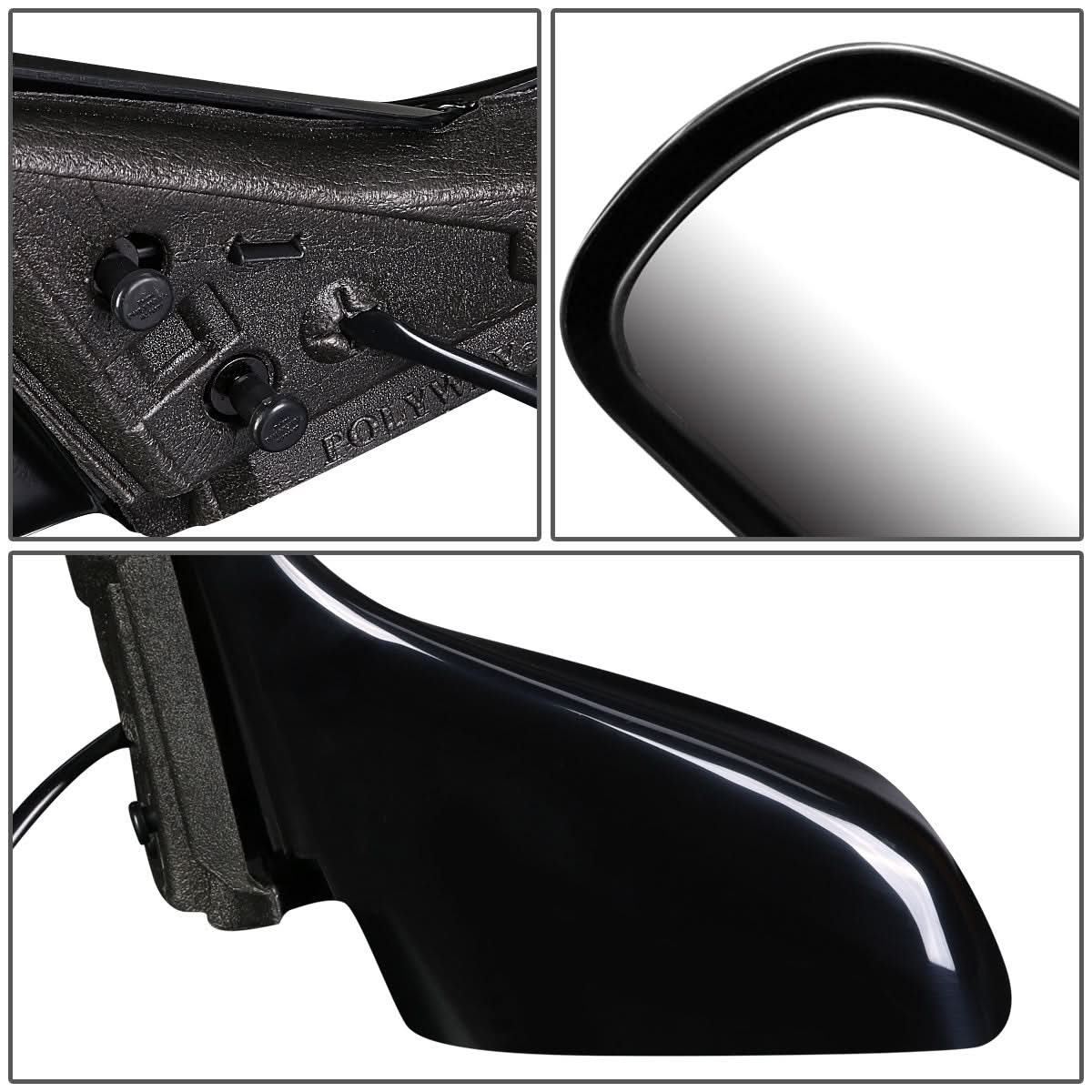 2004-2008 Pontiac Grand Prix OEM Style Left Side Mirror - Matte Black