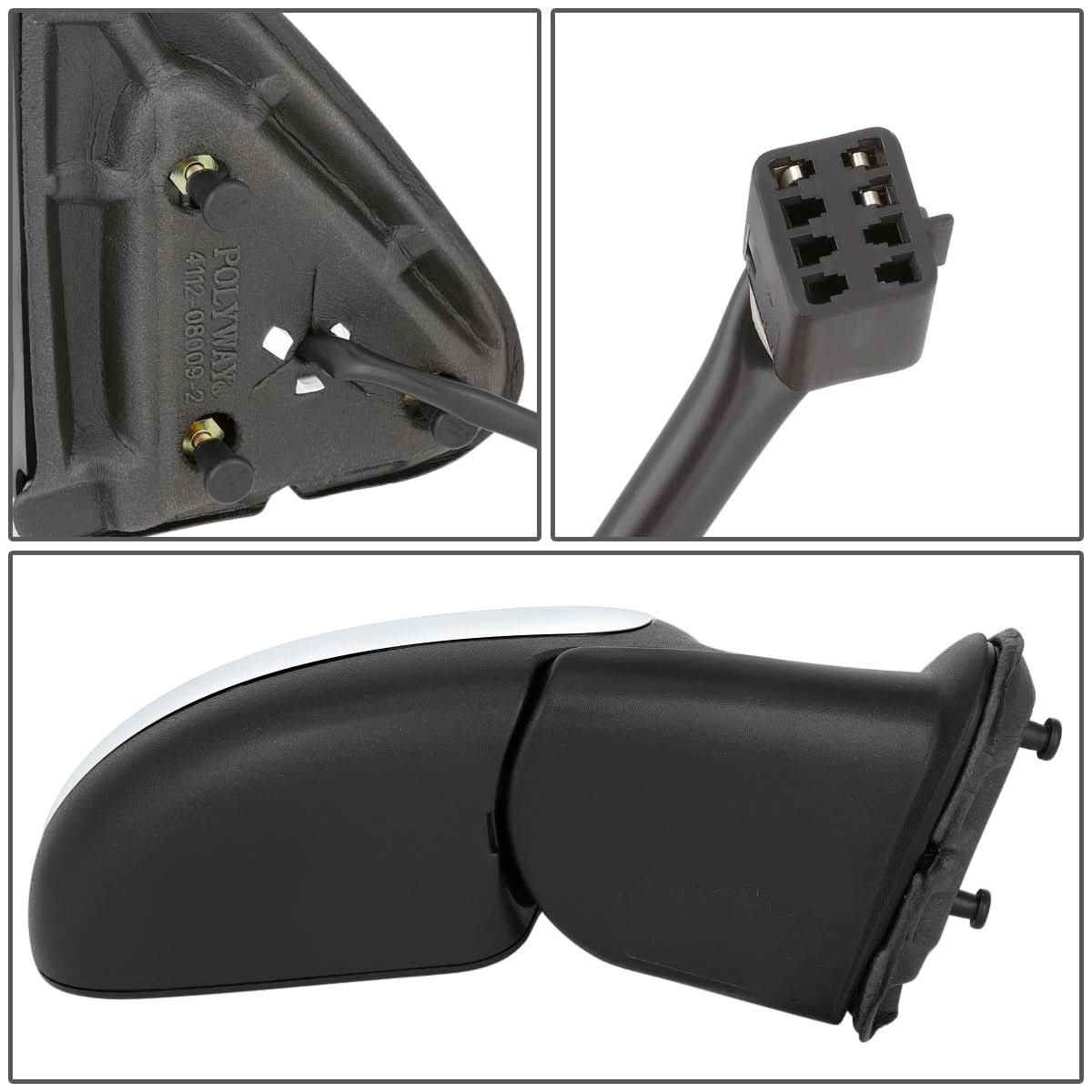 99-02 Chevrolet Silverado GMC Sierra Powered Side Mirror - Right