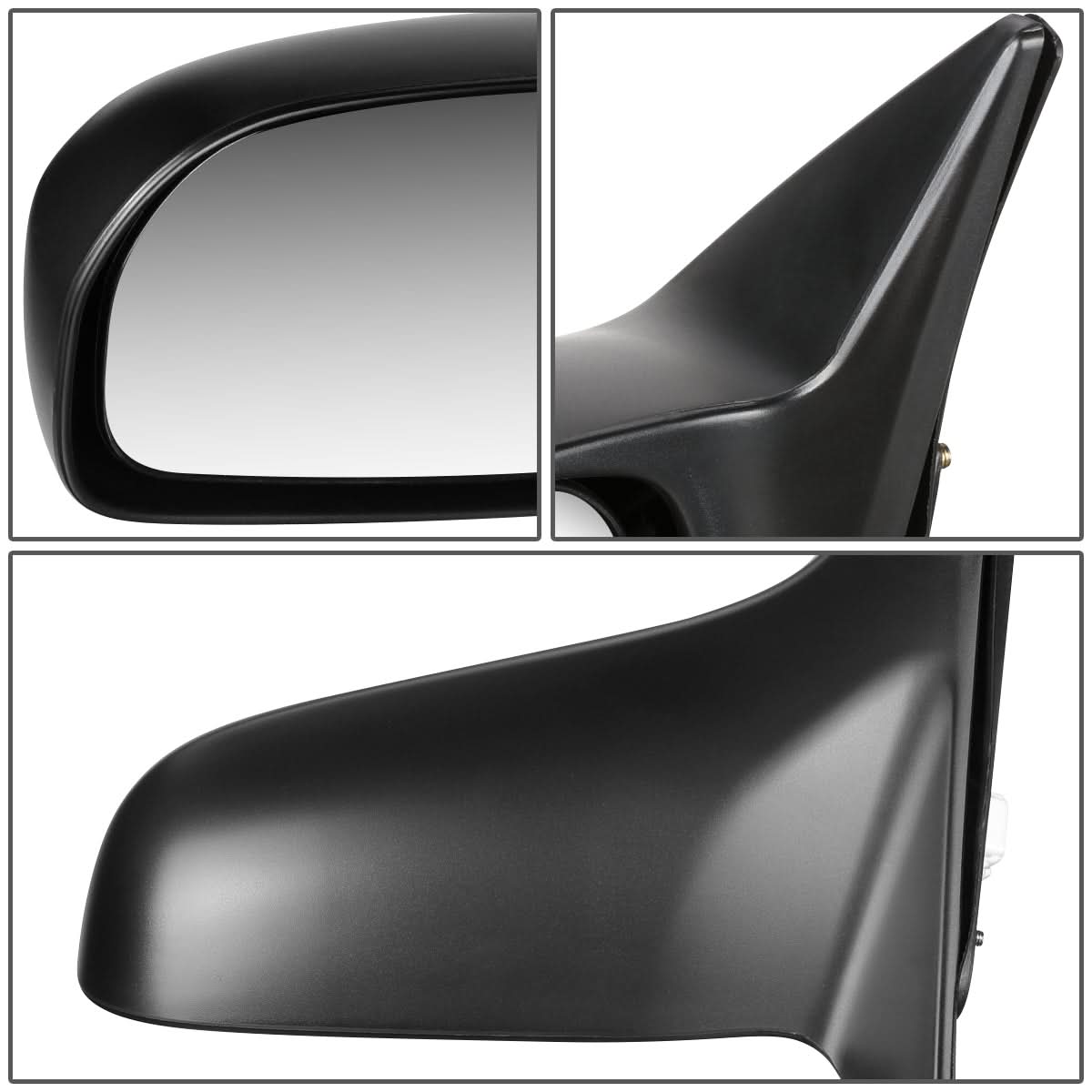 01-05 Honda Civic OEM Powered Side Mirror - Paintable Black Left