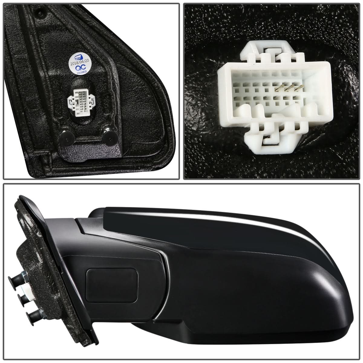 2009-2015 Honda Pilot OEM Style Powered Side Mirror - Textured Black