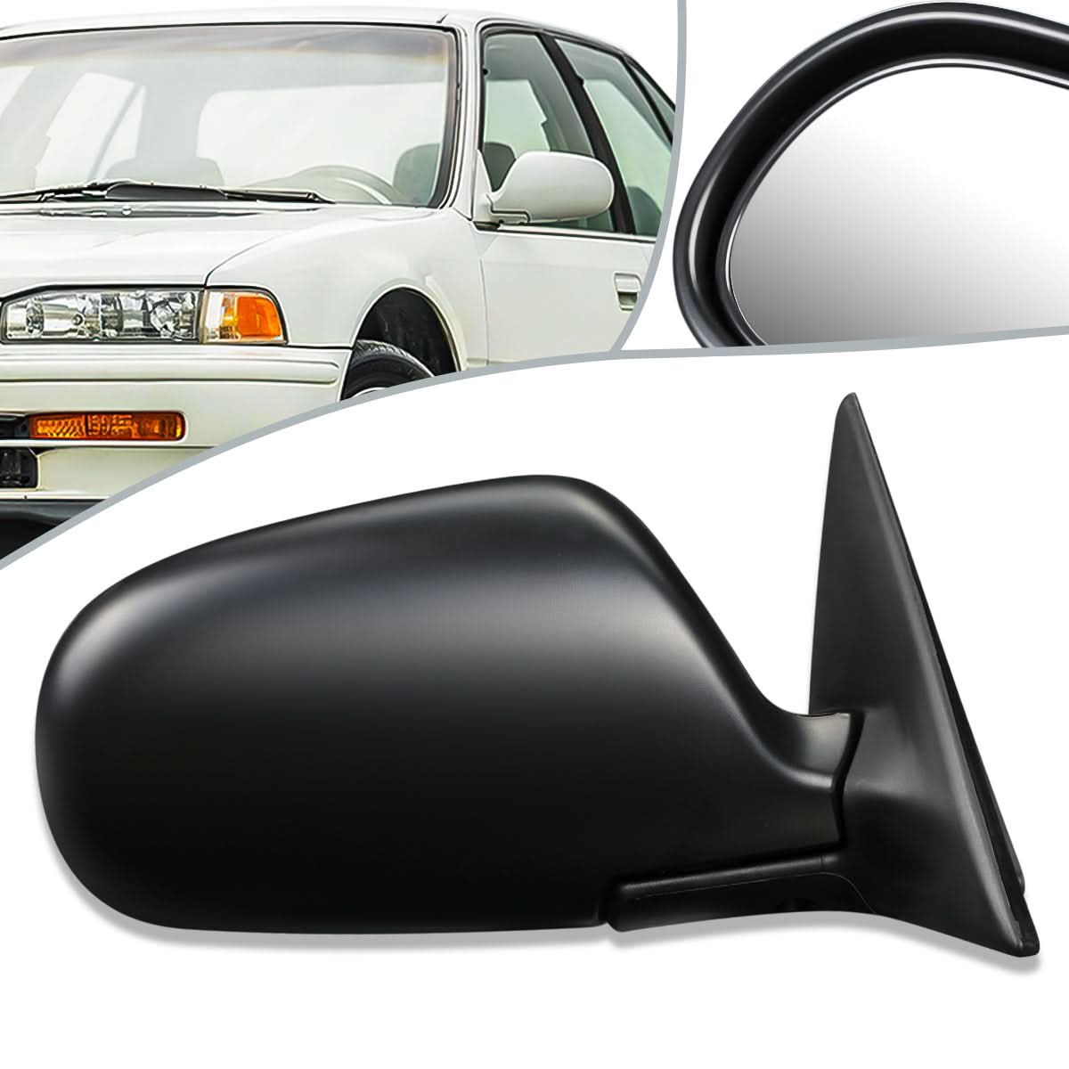 90-93 Honda Accord 4-Door OE Style Powered Folding Side Mirror Right