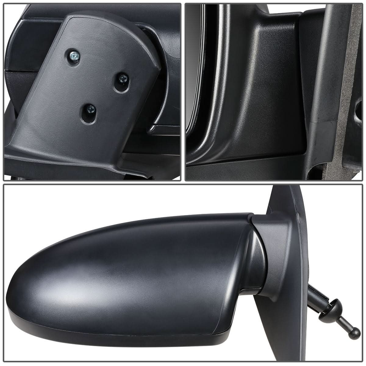 2006-2009 Hyundai Accent OEM Manual Side Mirror - Left Textured Black