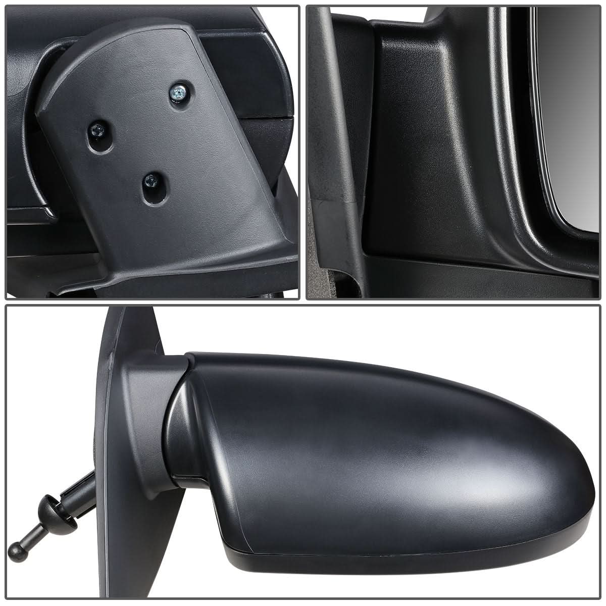 2006-2009 Hyundai Accent OEM Style Manual Side Mirror - Textured Black