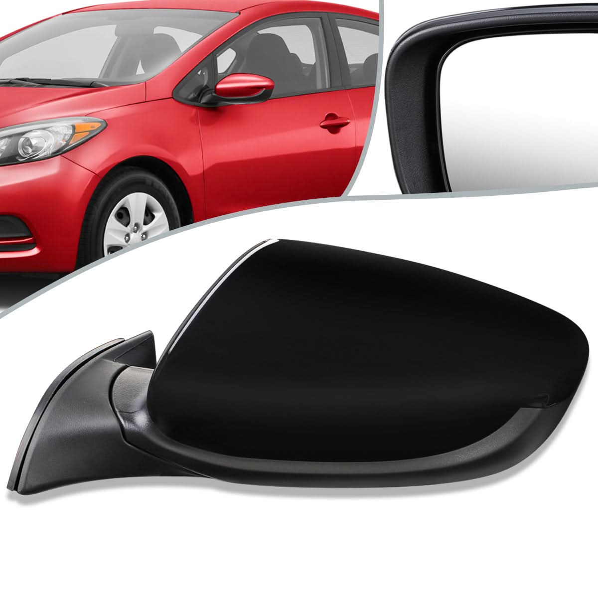 2014-2016 Kia Forte OEM Powered Heated Folding Mirror - Left