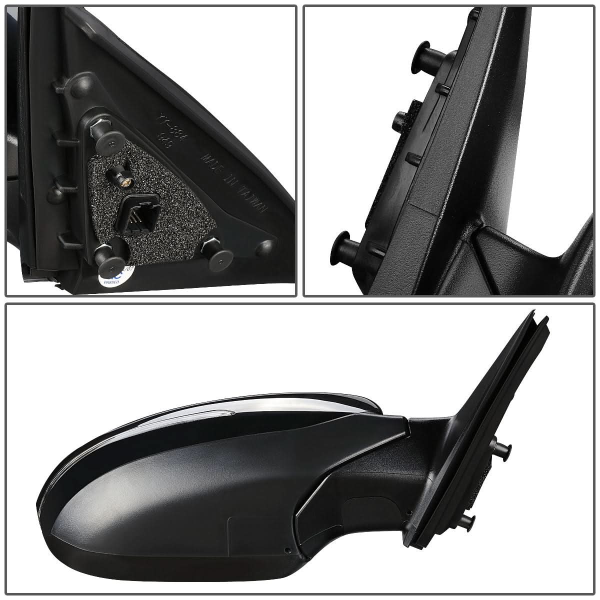 2011-2013 Kia Optima OEM Style Powered Side Mirror - Textured Black