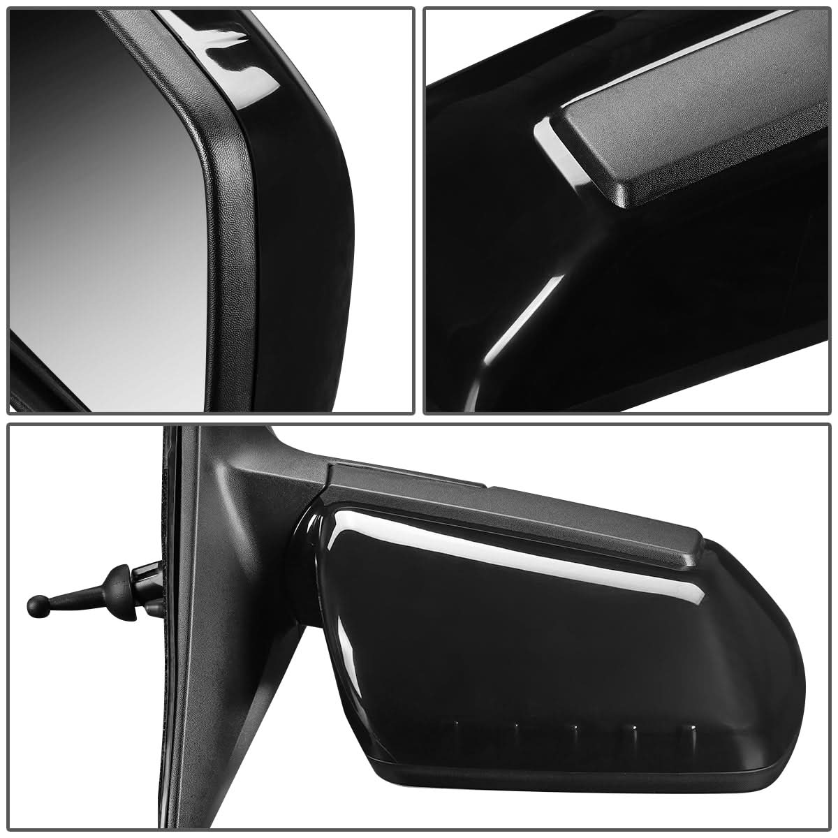 2012-2013 Kia Soul OEM Manual Side Mirror - Textured Black Right