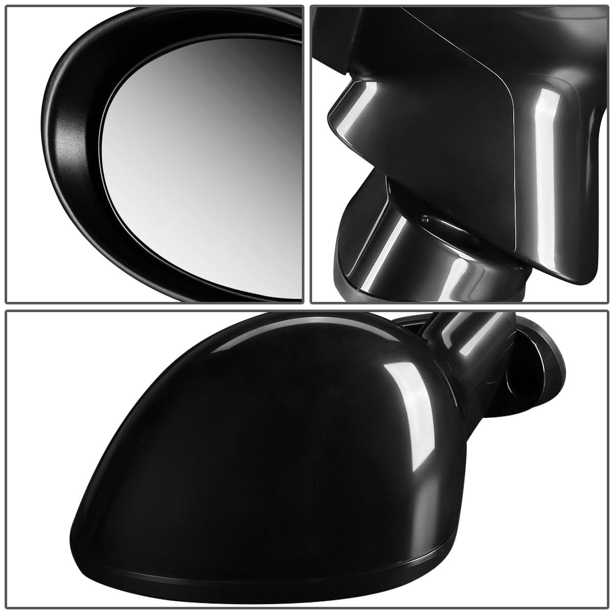 06-15 Mazda Miata OEM Style Powered Side Mirror - Paintable Black