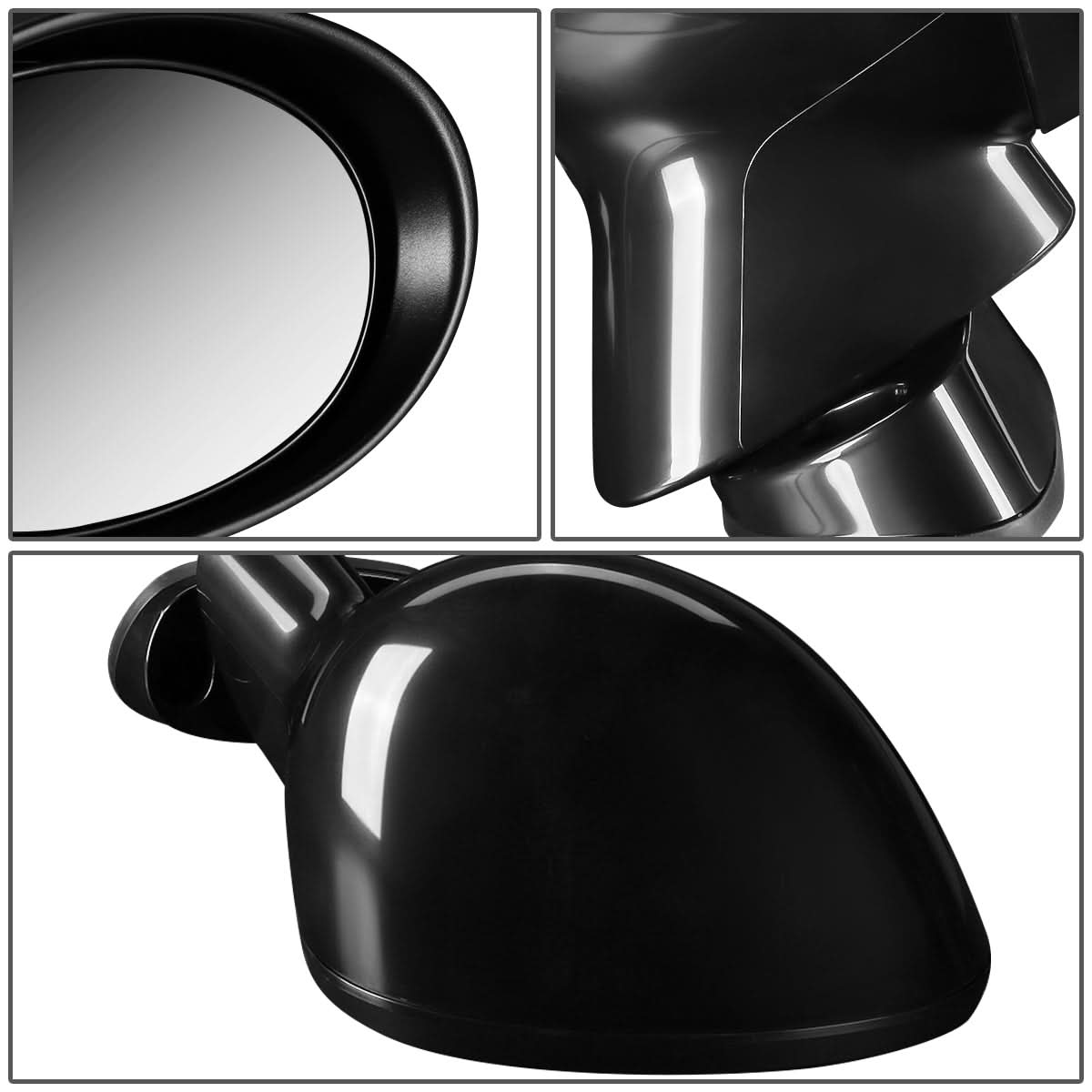 06-15 Mazda Miata OEM Powered Side Mirror - Paintable Black Right