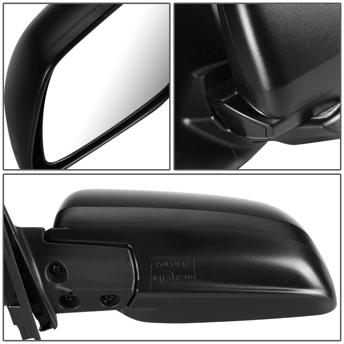 2008-2014 Mitsubishi Lancer OEM Powered Paintable Black Left Mirror