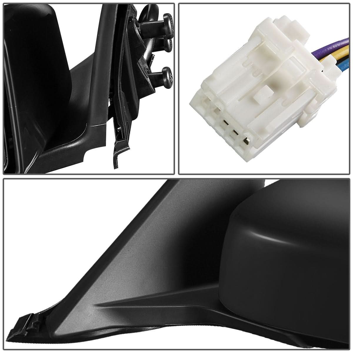 03-05 Nissan 350Z OEM Powered Paintable Black Left Side Mirror