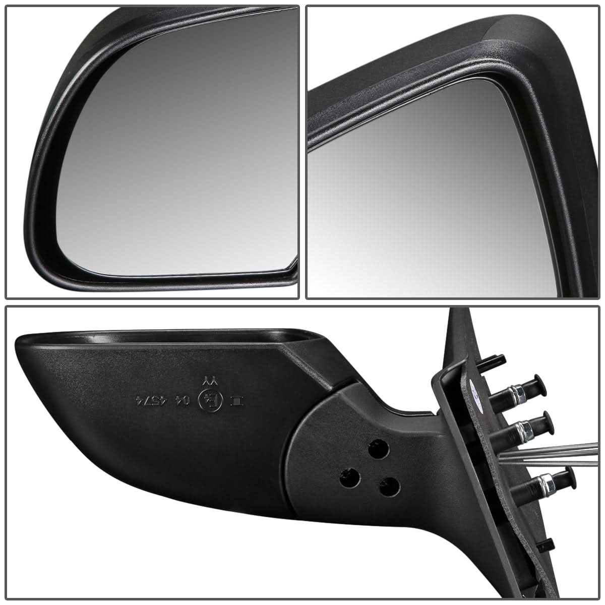 2012-2015 Nissan Versa OEM Manual Side Mirror - Textured Black Left