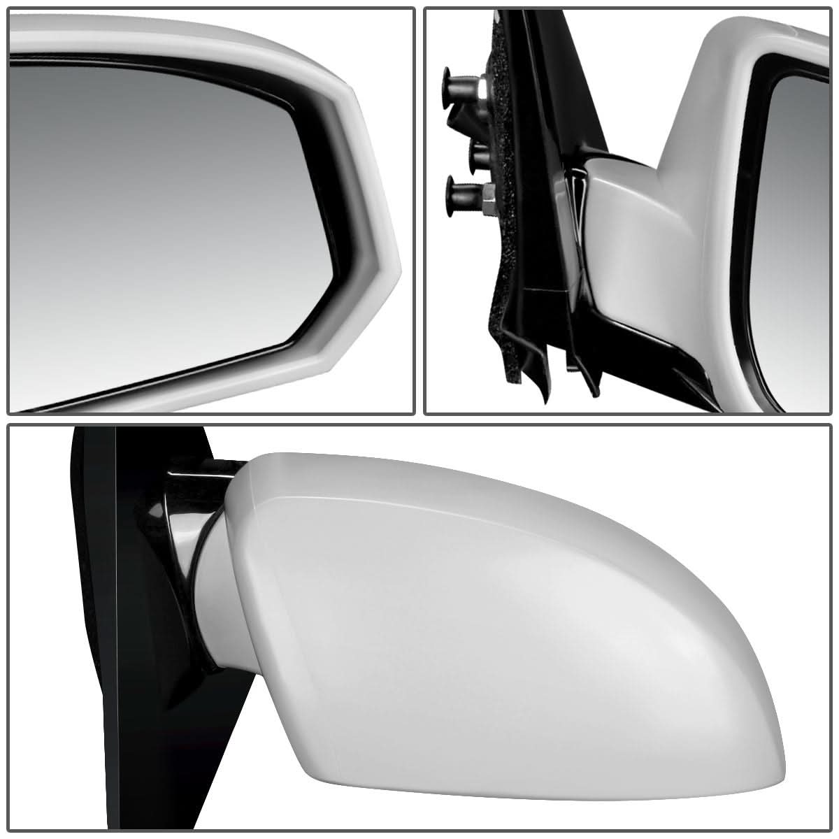 04-08 Nissan Maxima OEM Powered Paintable Right Side Mirror - White
