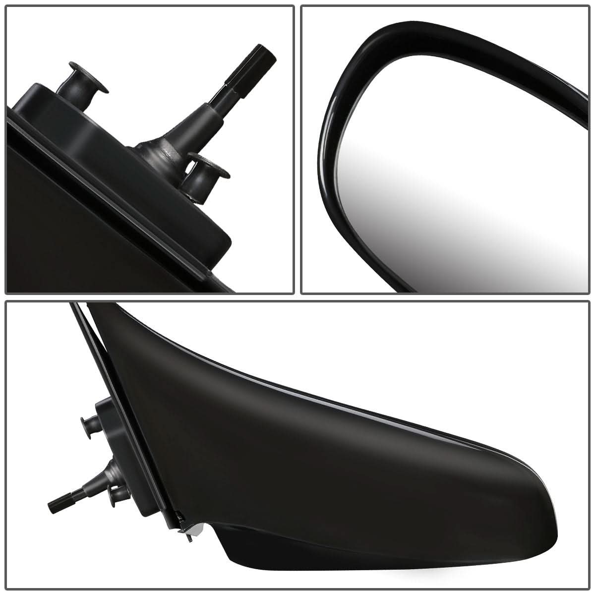 1998-2002 Toyota Corolla OEM Manual Mirror Paintable Black Left