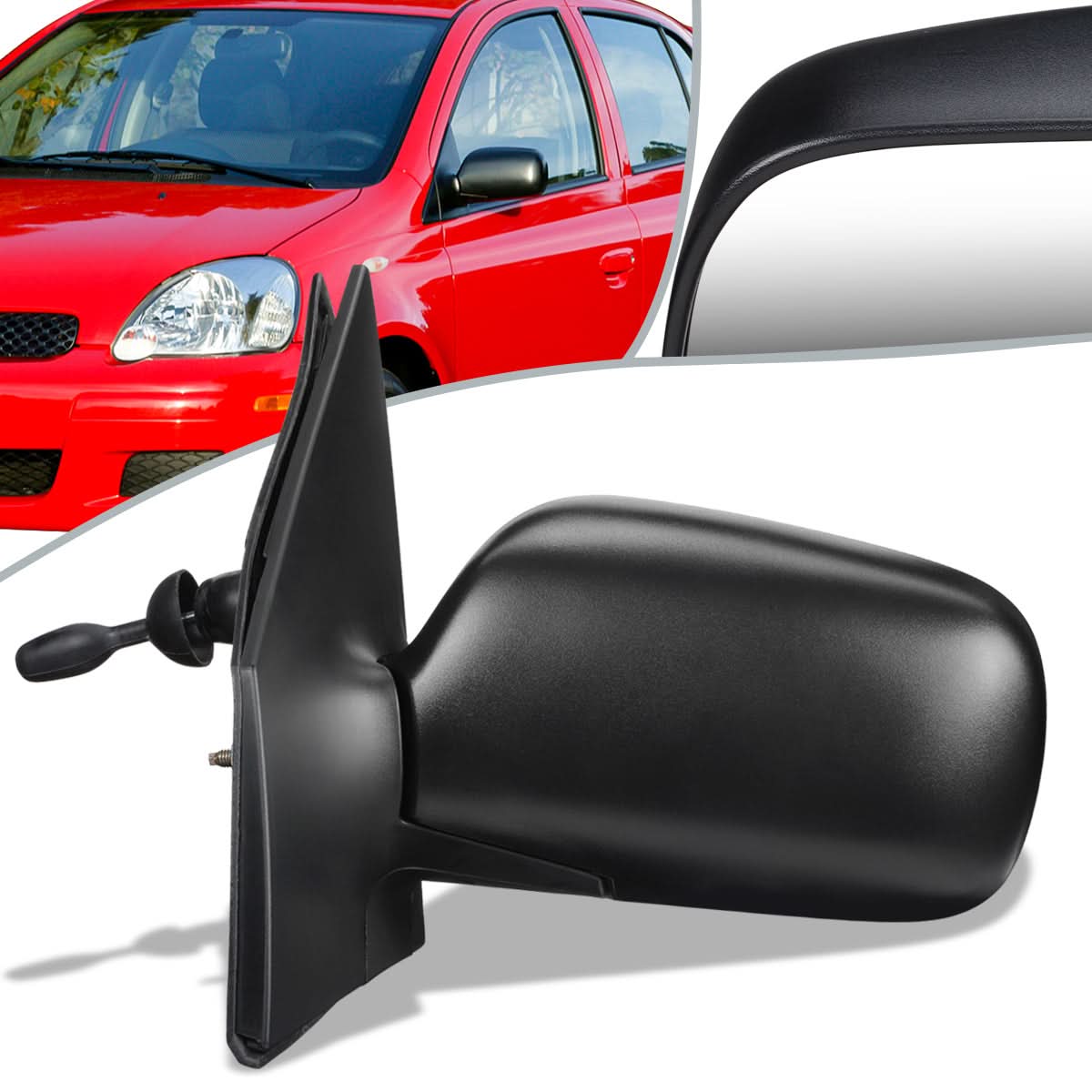 2000-2002 Toyota Echo Manual Side Mirror Left