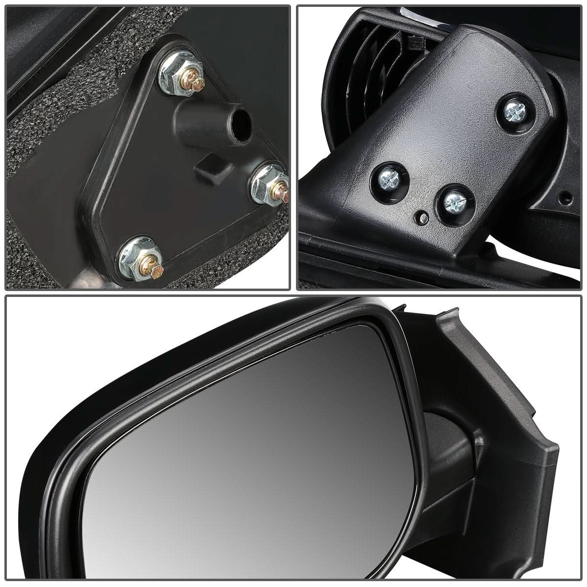 06-11 Toyota Yaris Hatchback OEM Style Manual Side Mirror - Black