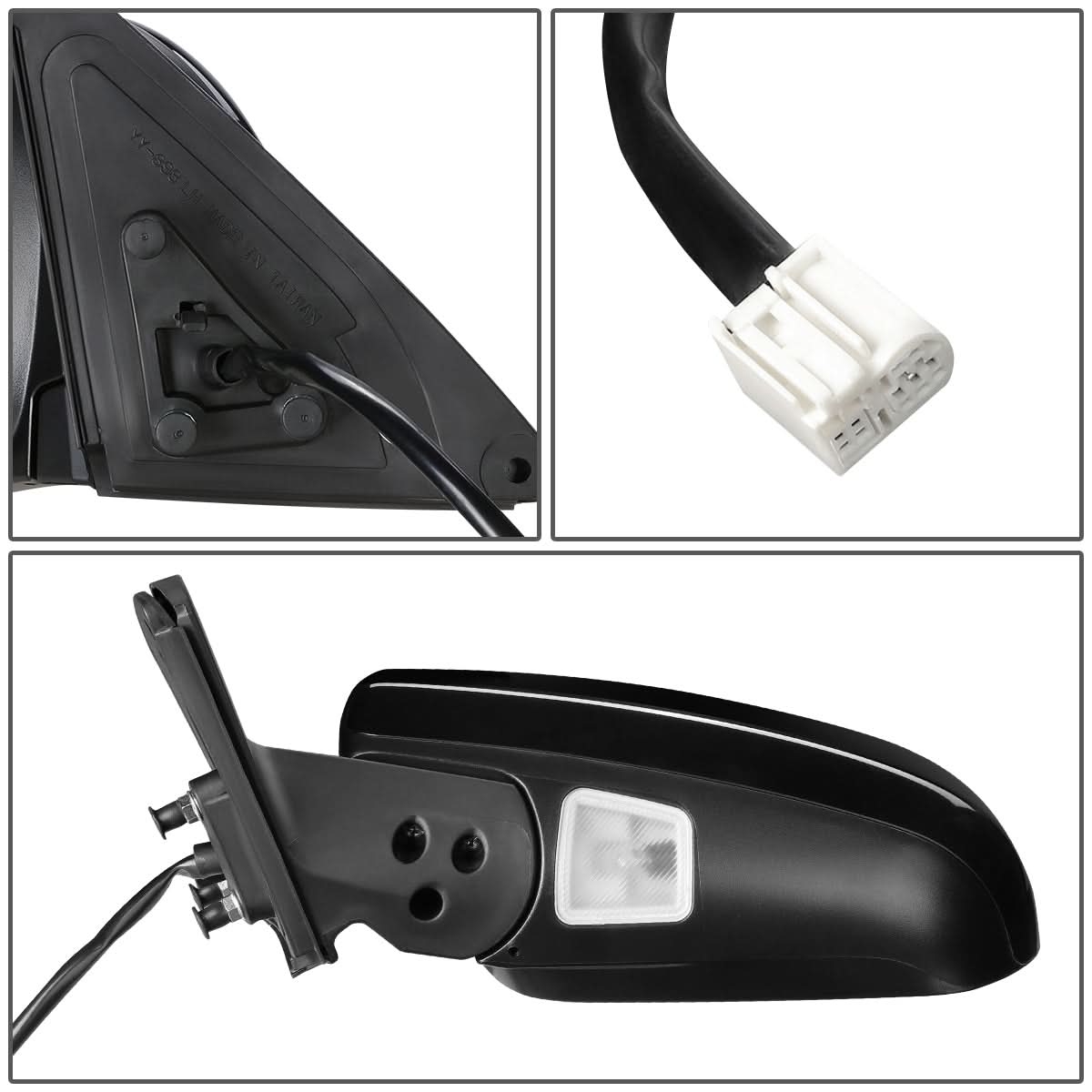 2008-2013 Toyota Highlander OEM Style Powered Heated Side Mirror - Left