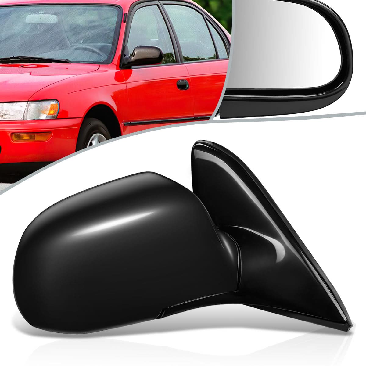 93-97 Toyota Corolla OEM Manual Folding Mirror Right Side