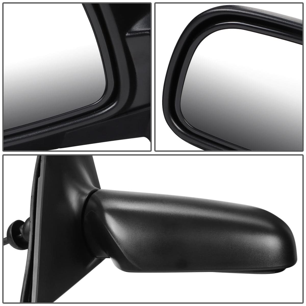 2000-2002 Toyota Echo Manual Side Mirror Right Black Textured