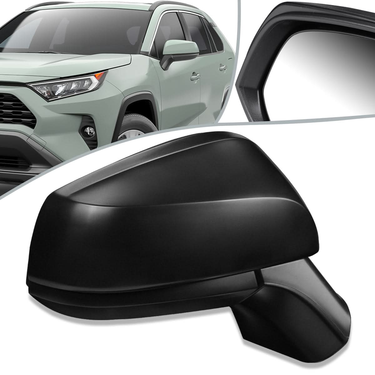 2019+ Toyota RAV4 OEM Style Powered Folding Side Mirror - Right