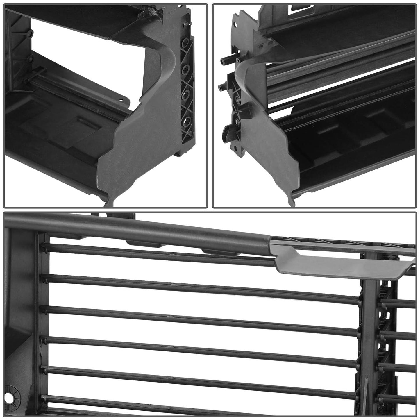 2013-2016 Ford Fusion Radiator Shutter Assembly - Matte Black