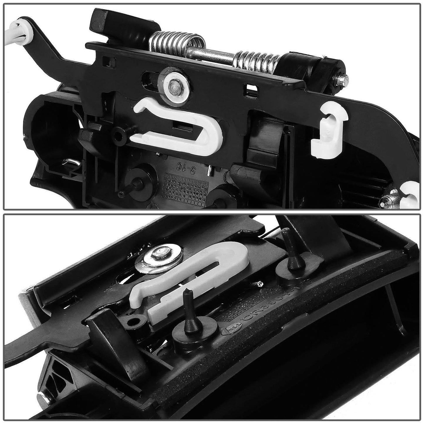 96-00 Chrysler Voyager/Dodge Caravan Door Handle Covers Smooth Black ABS
