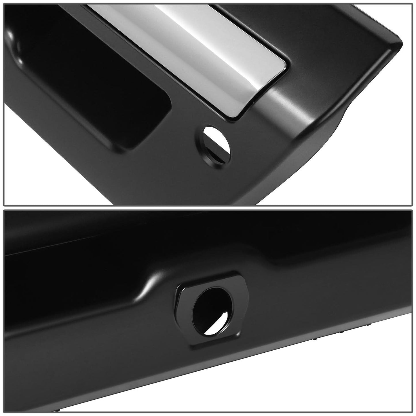 2015-2020 Ford F-150 Door Handle Covers Smooth Black Chrome ABS