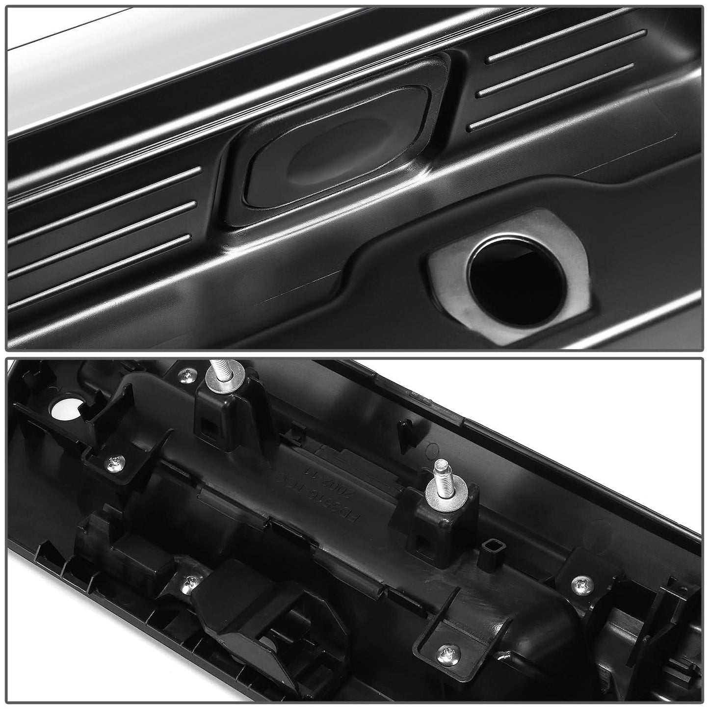 2015-2020 Ford F-150 Door Handle Covers Smooth Black Chrome ABS