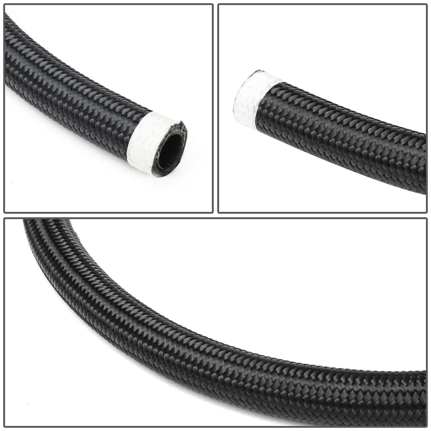 Universal Oil Feed Lines Kit - 40" Stainless Steel w/ 10AN Return
