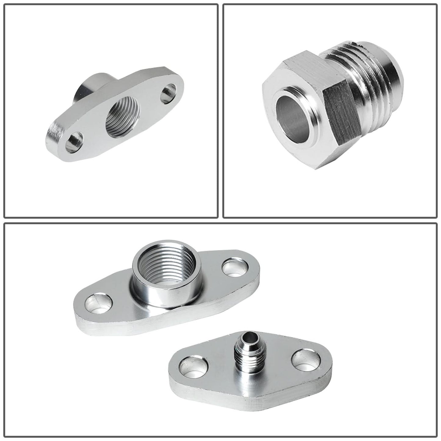 Universal Oil Feed Lines Kit - 40" Stainless Steel w/ 10AN Return