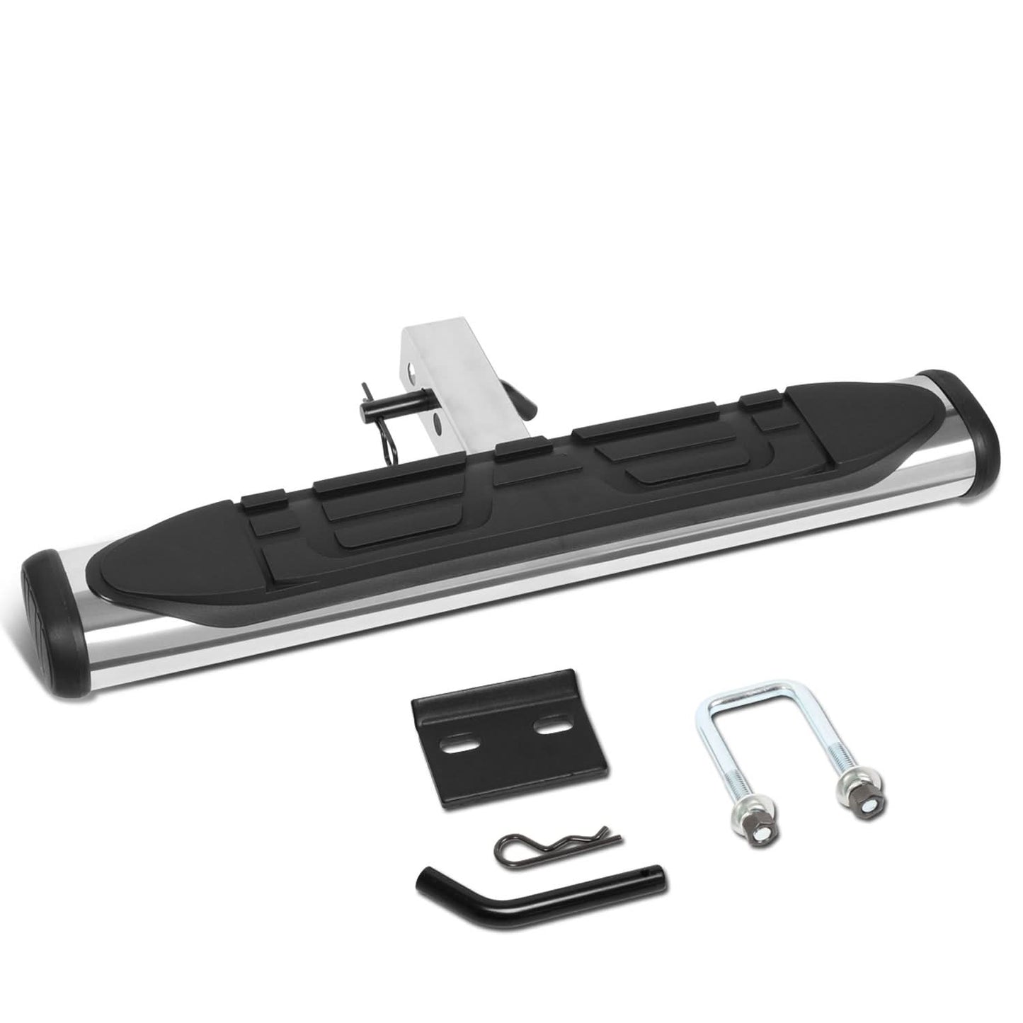 Universal Trailer Hitch Step Bar 26" x 4" Silver - Fits 2" Receivers