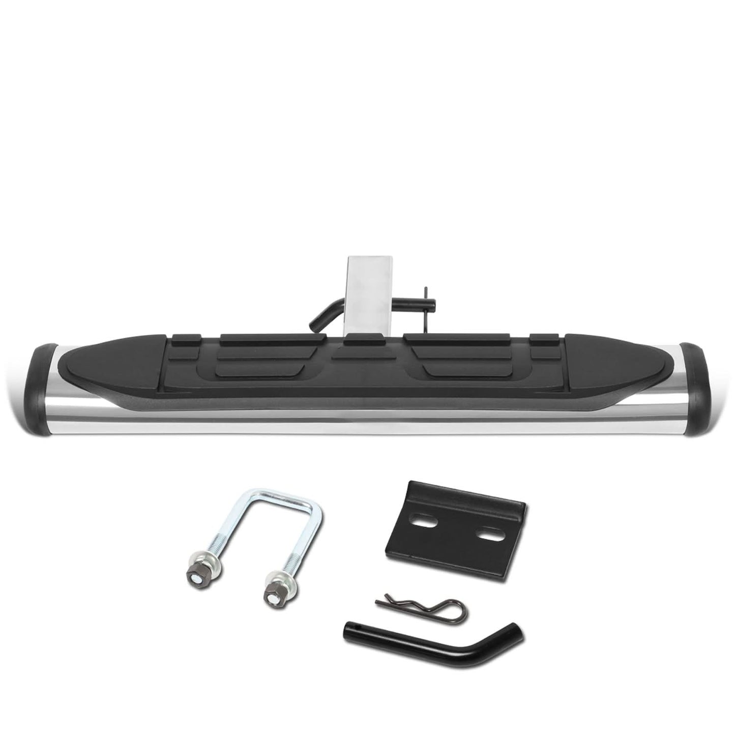 Universal Trailer Hitch Step Bar 26" x 4" Silver - Fits 2" Receivers