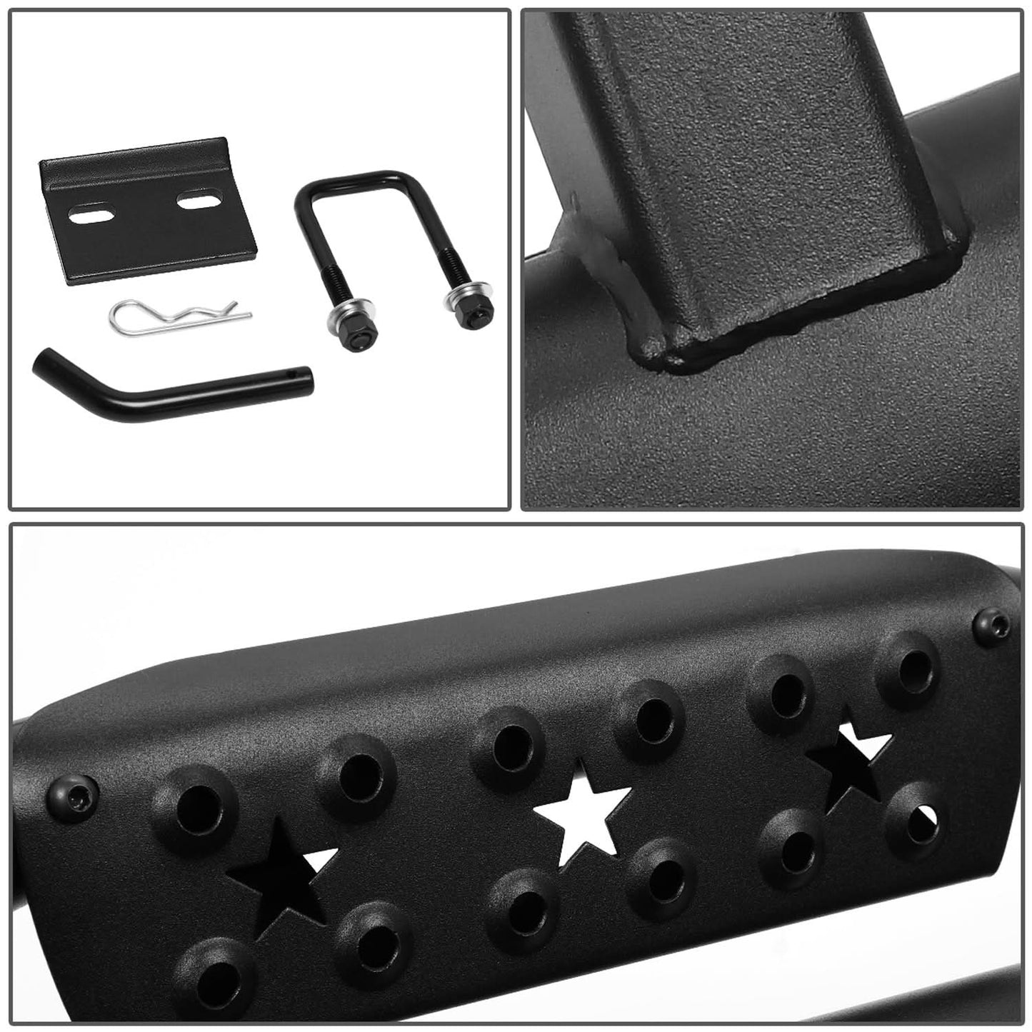 Universal Trailer Hitch Step Bar 36.5" Wide 2" Receiver Mount