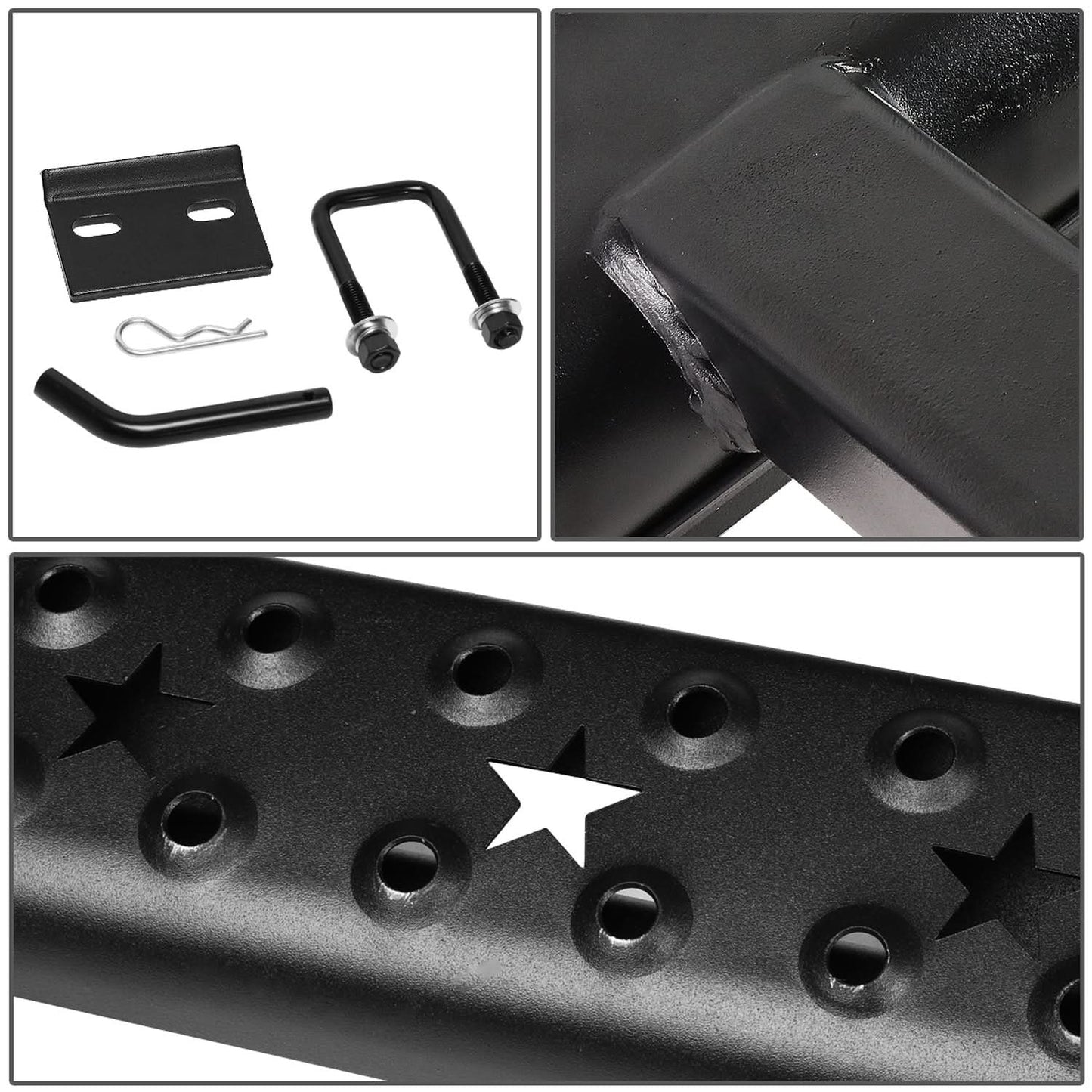 Universal Trailer Hitch Step Bar 36.5" x 3.75" Oval Tube 2" Receiver