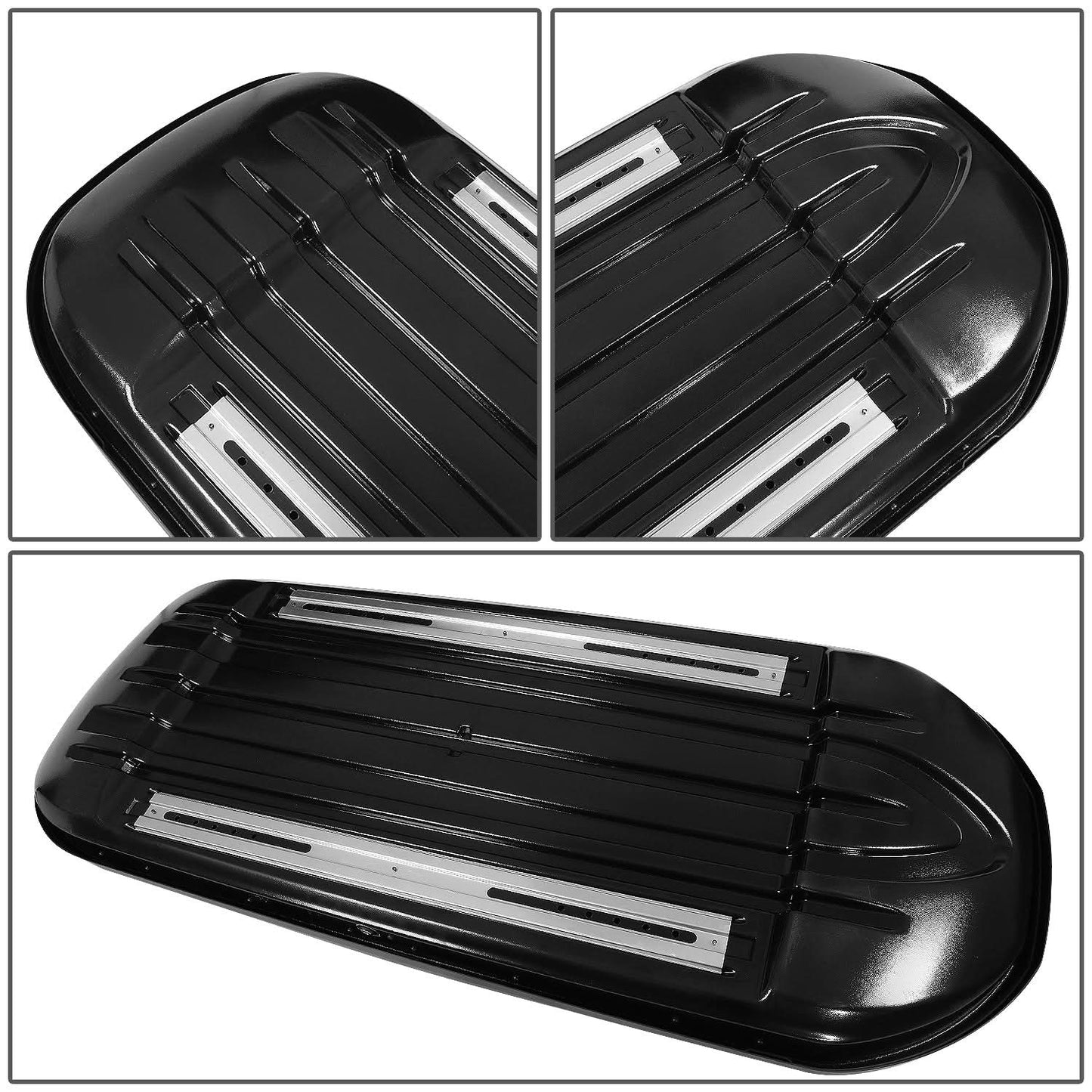 Universal 480L 79 Inch Roof Box - Glossy Smooth Black