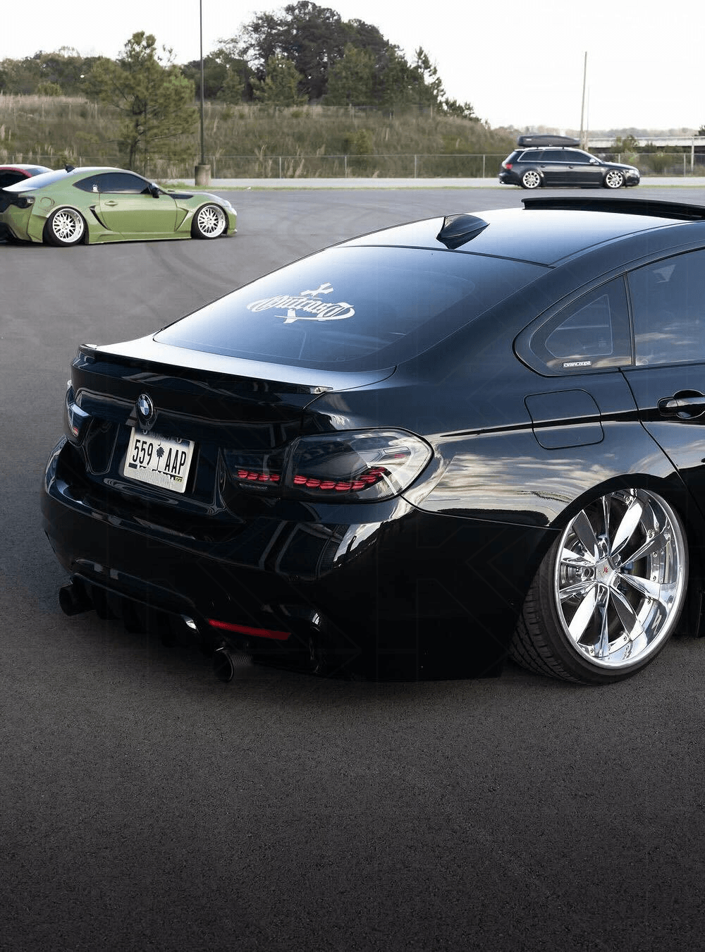 BMW F32 F36 F82 F33 F83 4 Series - Double Dragon Scale Black LED Tail lights (2013 - 2018)