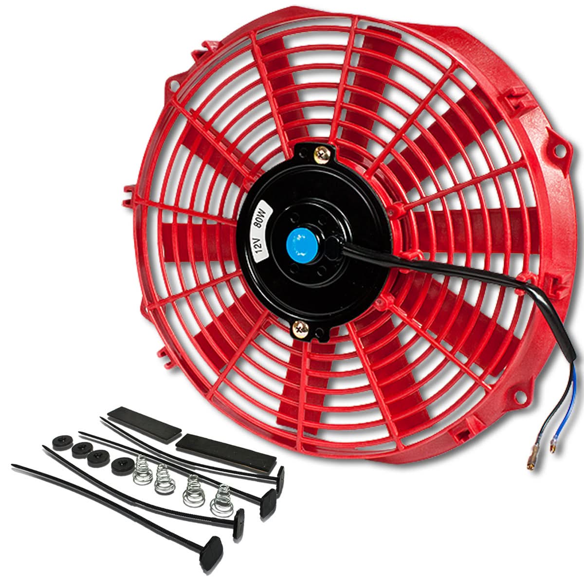 12 Inch Red Radiator Fan
