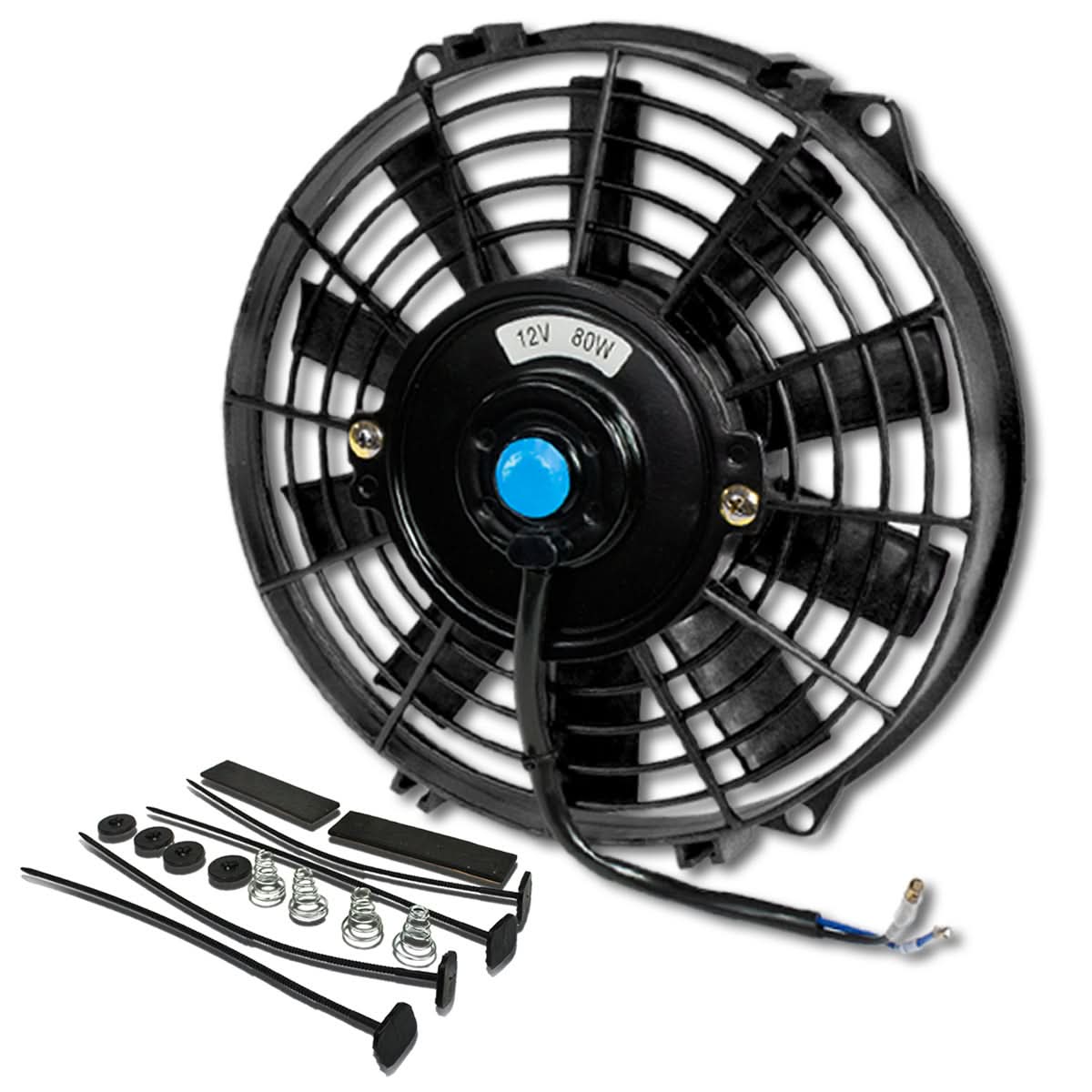 9 Inch Black Radiator Fan - Engine Cooling