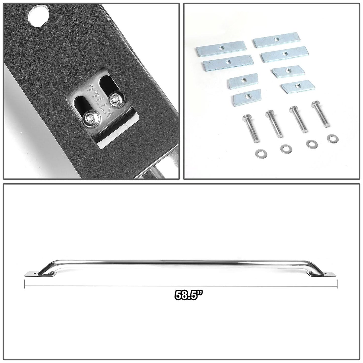 2007-2013 Chevrolet Silverado 1500 68-69 Inch Chrome Bed Rails