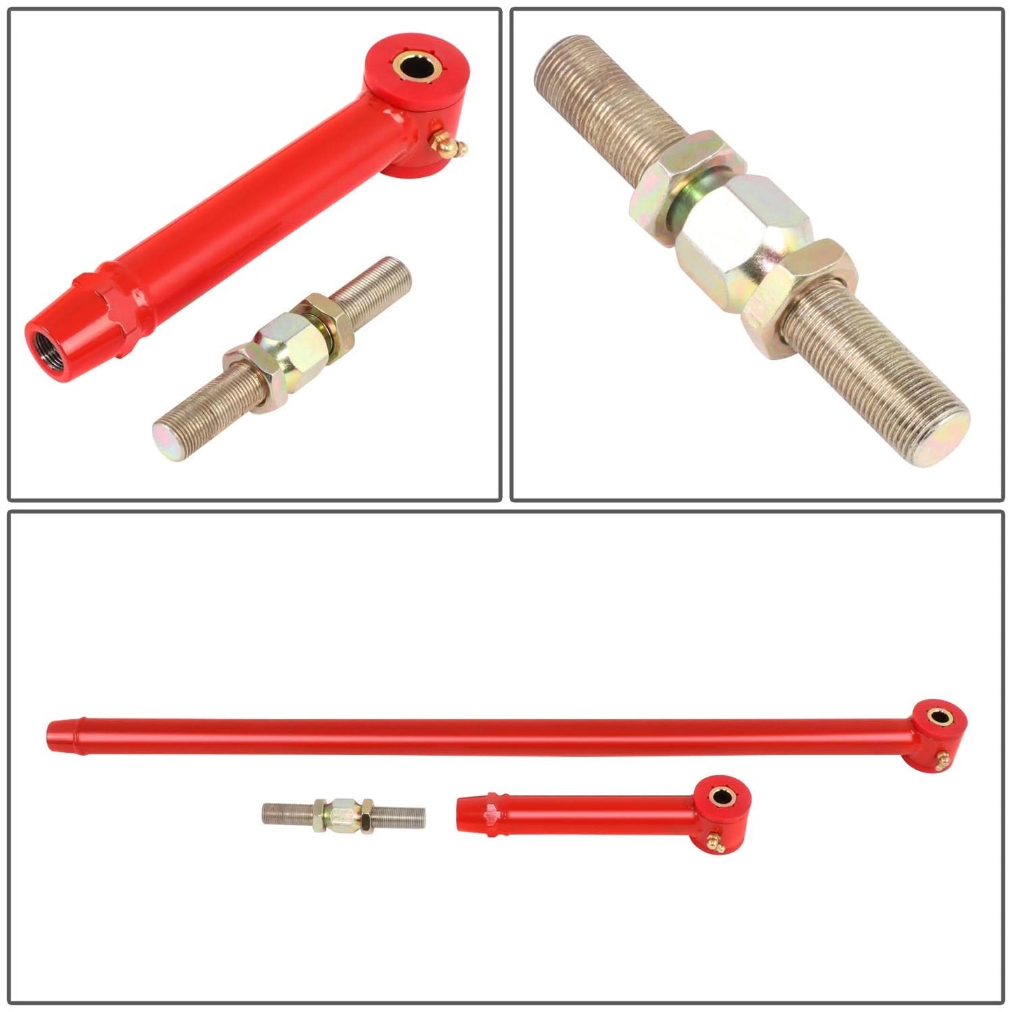 2005-2014 Ford Mustang Adjustable Rear Panhard Track Bar - Red