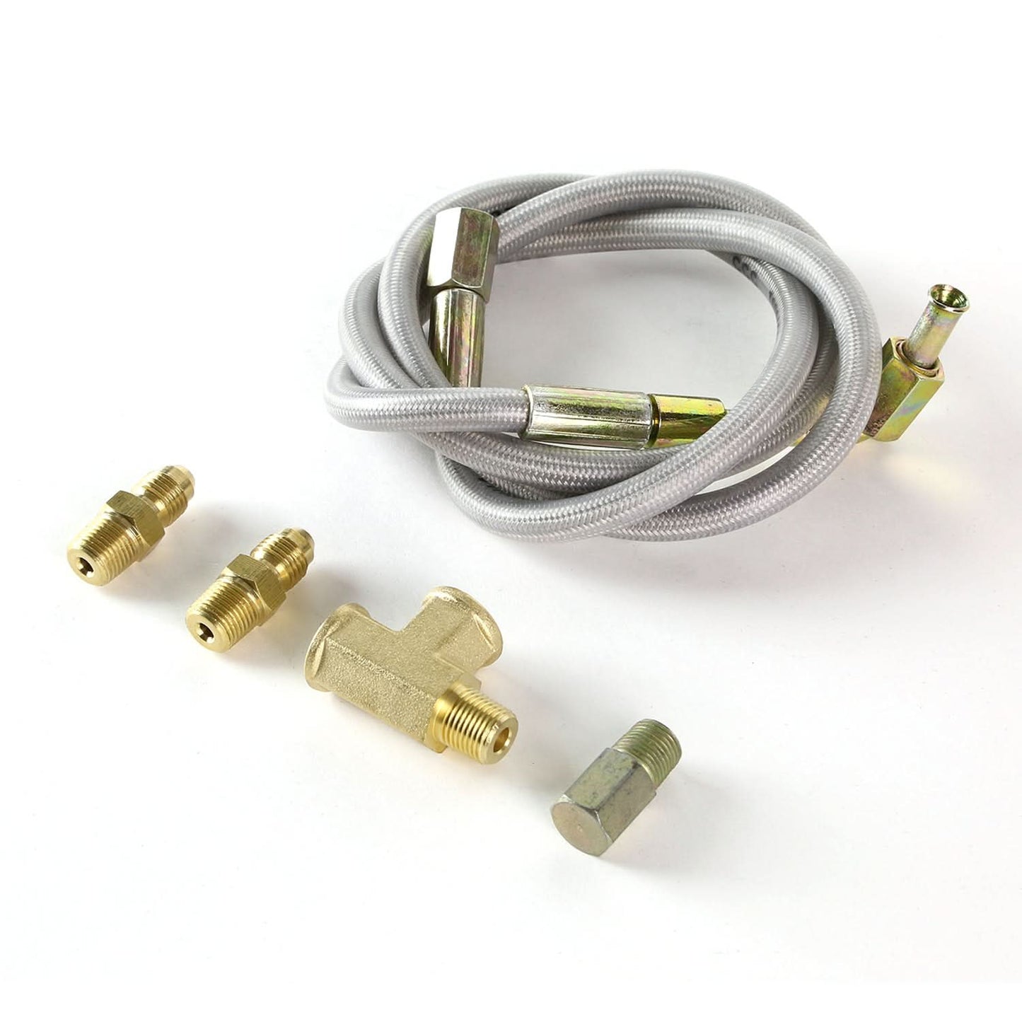 Type 1 Style Oil Feed Line Kit - 90 Degree Hose - 4AN