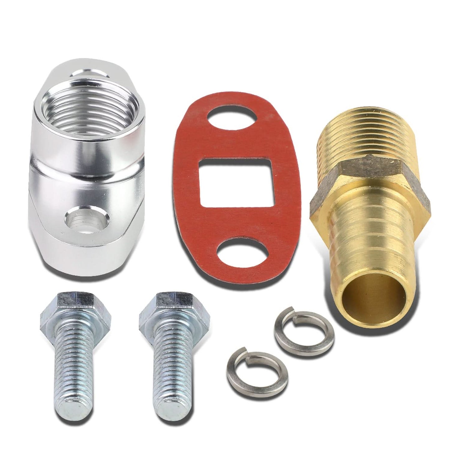 10 AN Oil Drain Line Adapter Flange with Gasket and Fittings