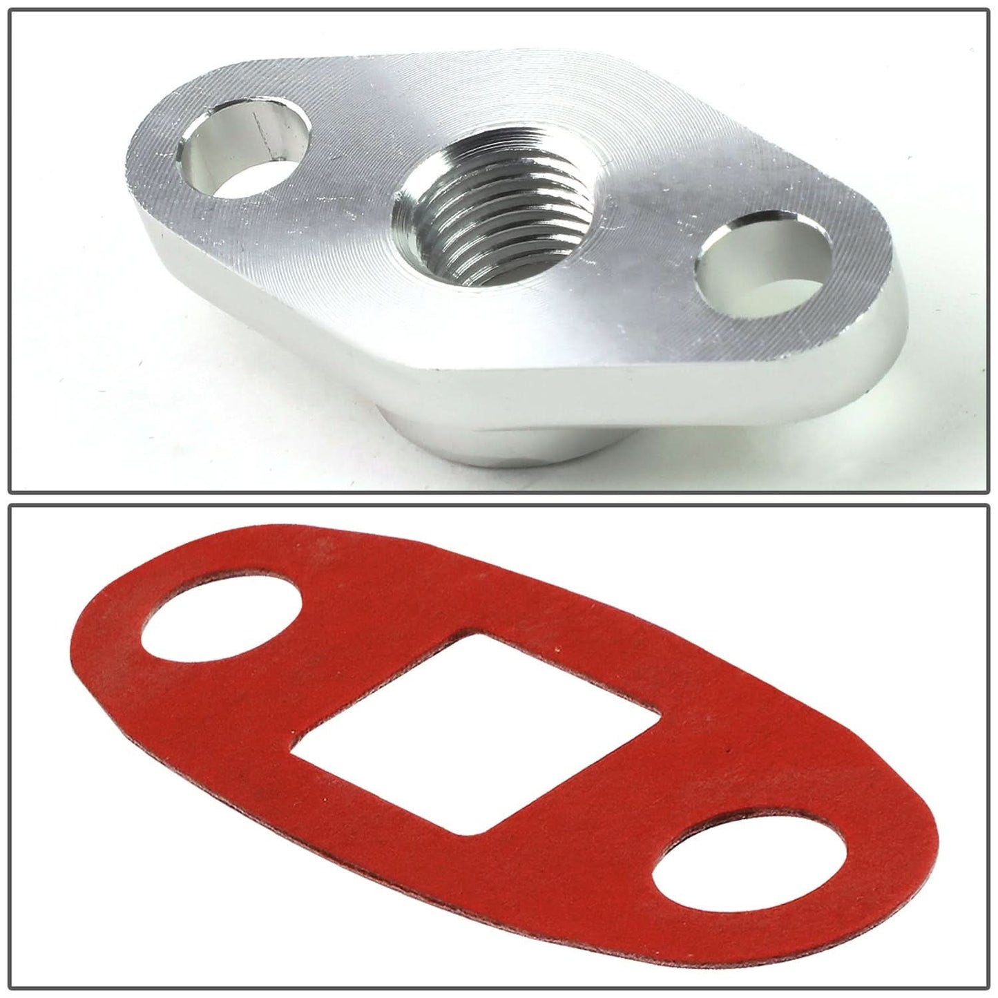 10 AN Oil Drain Line Adapter Flange with Gasket and Fittings