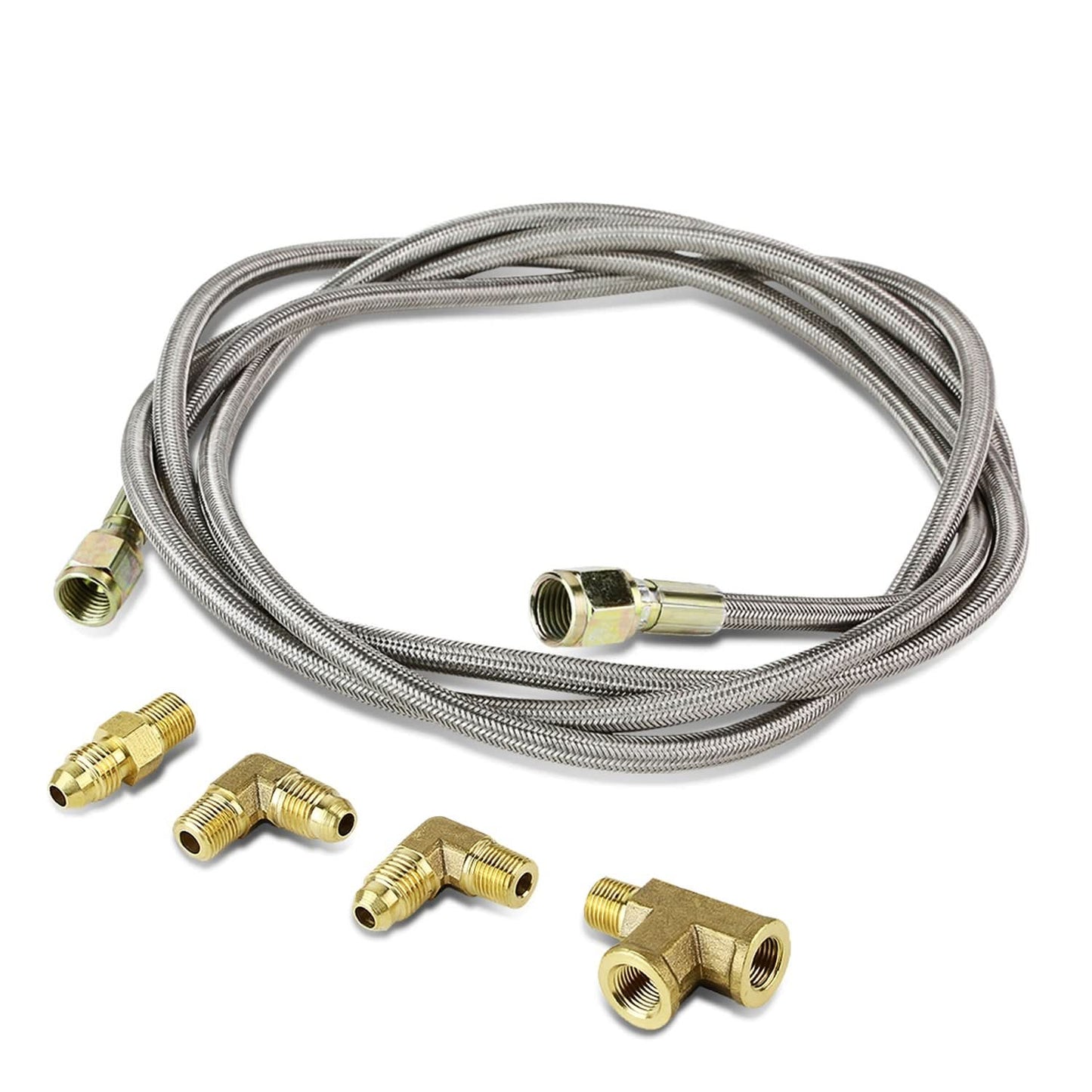 Oil Feed Line - Straight Ends - 4AN