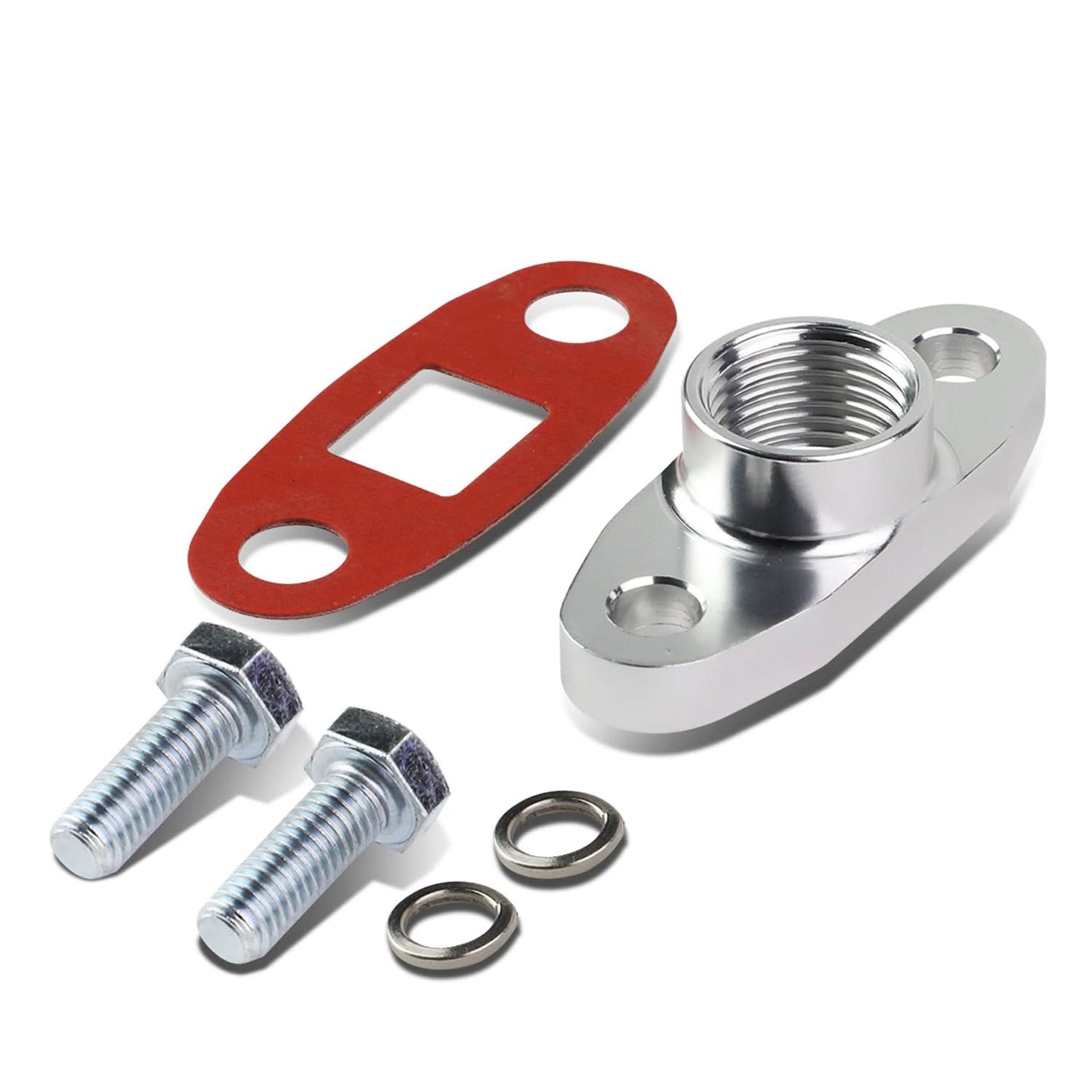 Oil Drain Line Flange Kit with Gasket and Bolts 10 AN Fitting