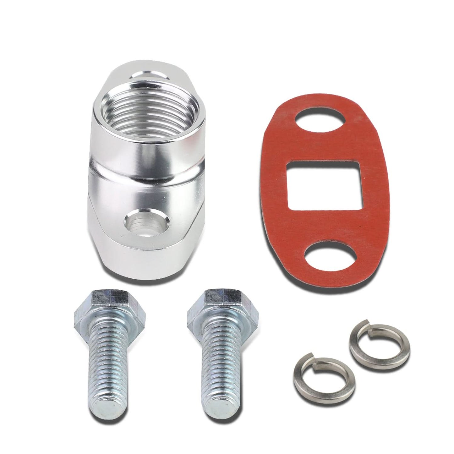 Oil Drain Line Flange Kit with Gasket and Bolts 10 AN Fitting
