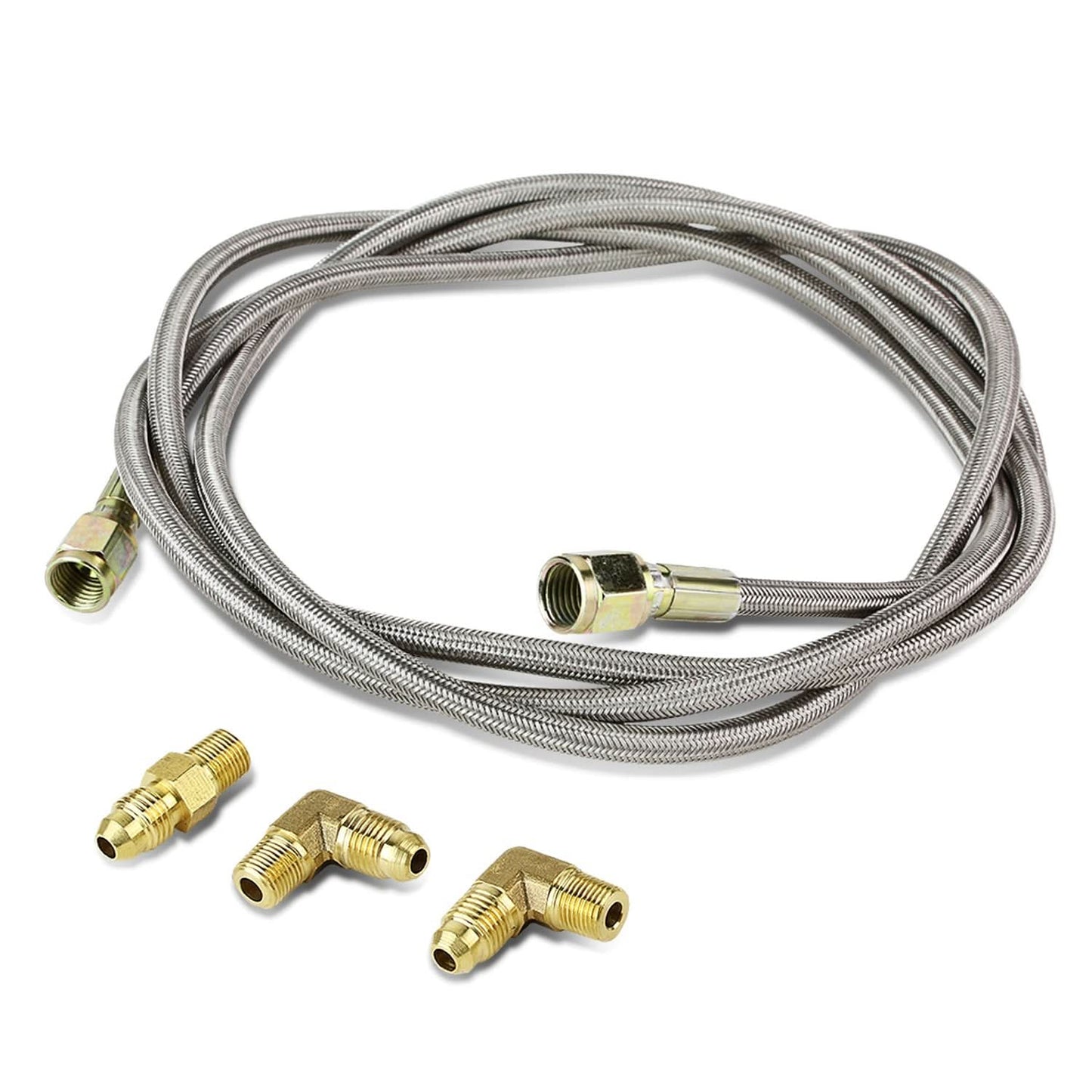 4AN Oil Feed Line Straight Fittings Both Ends