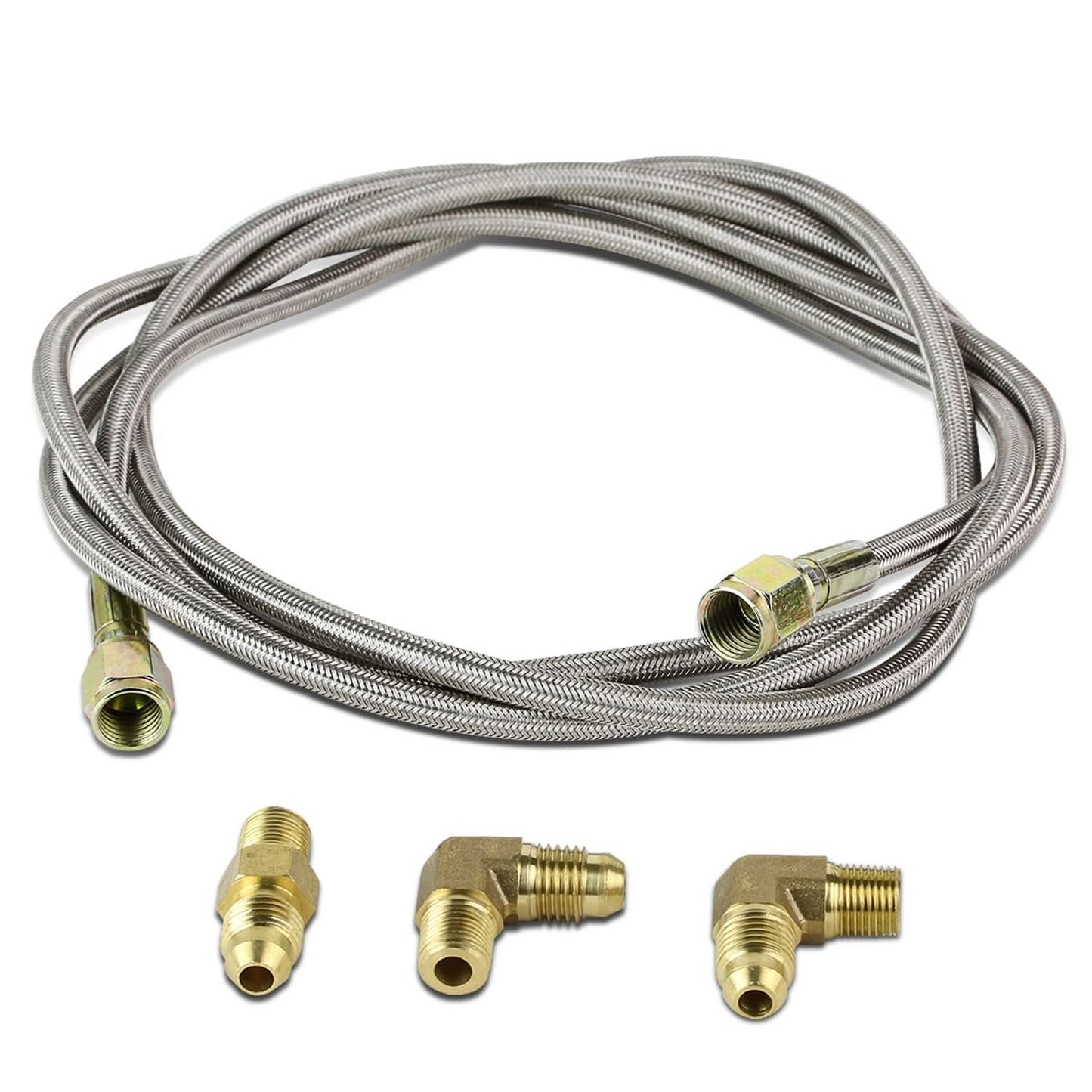 4AN Oil Feed Line Straight Fittings Both Ends