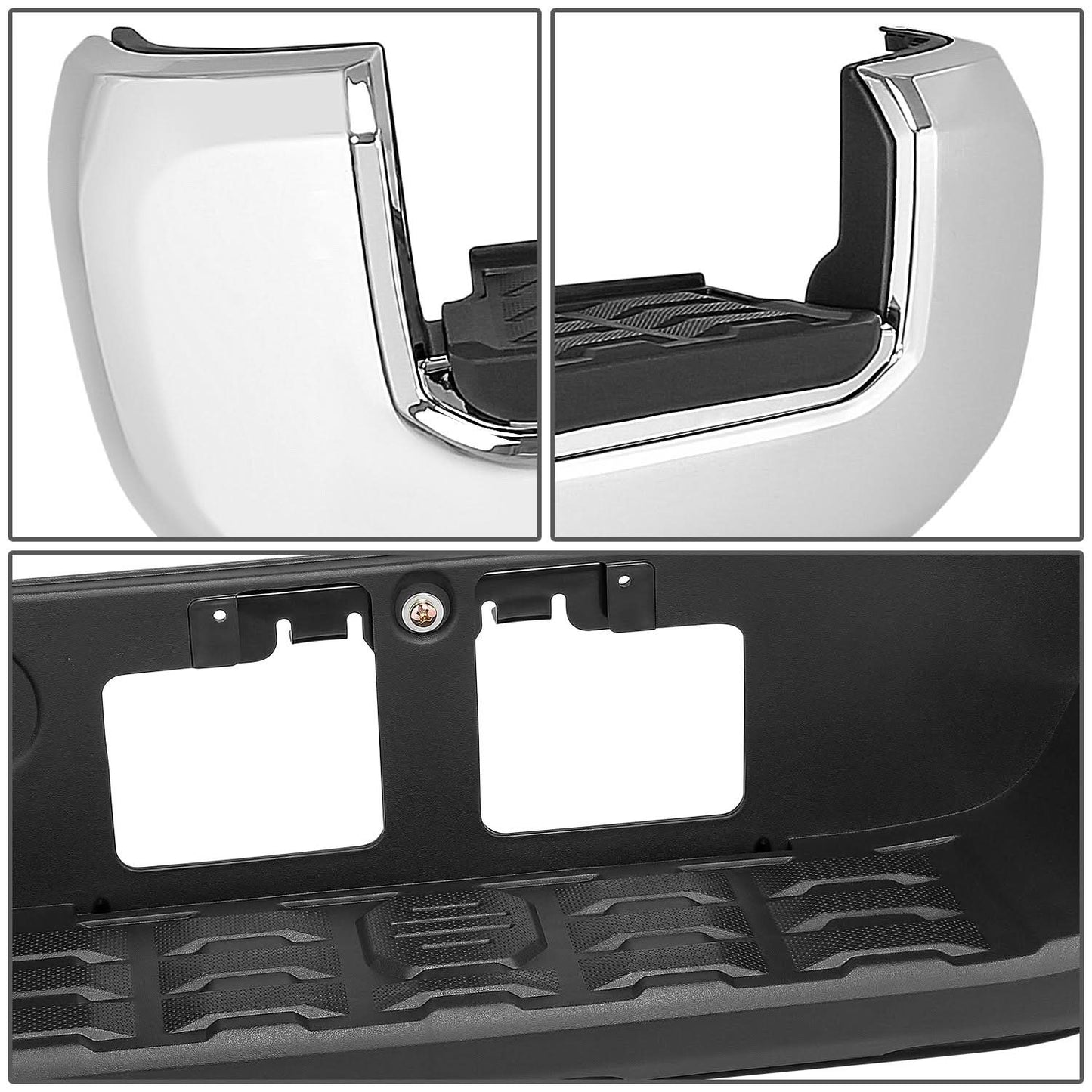 2016-2023 Toyota Tacoma Rear Bumper Without Sensor Hole Chrome